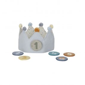 Little Dutch Verjaardagskroon Van Stof Met Cijfers Blauw
