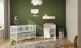 Cabino Babykamer Wit 2 Delig Baby Bed Joep + Commode Mila 