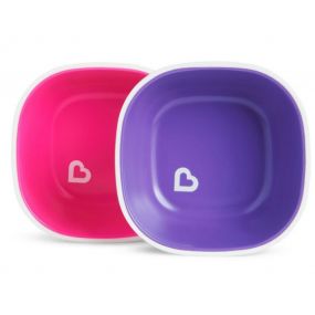Munchkin Bordjes Met Vak Splash 2-Stuks Roze/Paars