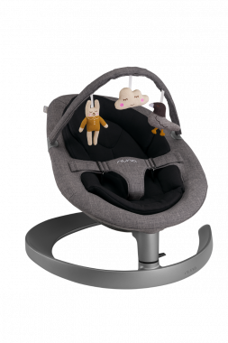 Nuna Wipstoel Leaf Grow Met Speelboog Charcoal