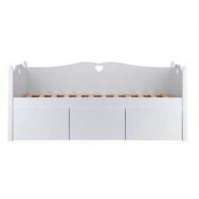 Bedbank Emma Wit Met Drie Speelgoedlades