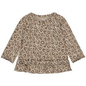 Quapi Baby Shirt Peggy Taupe Light Leopard