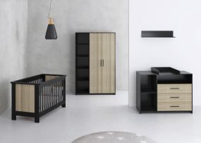 Cabino Babykamer Zwart Reno 3 Delig