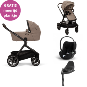 Nuna Kinderwagen 3 in 1 DEMI™ next Cedar + Autostoel Cloud T I Size + Cybex Draaibare Base T
