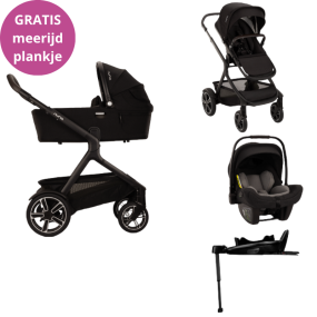 Nuna Kinderwagen 3 in 1 DEMI™ next Caviar + Autostoel PIPA™ next + Nuna 360° base