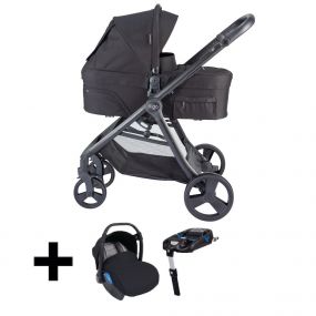 X Adventure Kinderwagen 3 in 1 X-GO Black + Isofix Autostoel Base