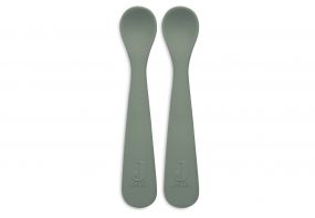Jollein Siliconen Lepeltjes Ash Green 2 Stuks
