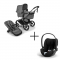 Bugaboo Kinderwagen 3 in 1 Fox 5 Renew Complete Graphite | Moon Grey + Cybex Autostoel Groep 0 Cloud T I Size Sepia Black