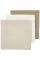 Meyco Baby Uni Hydrofiele Doeken 3-pack Offwhite/Soft Sand/Taupe - 70x70cm