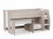 Nano Halfhoogslaper + Bureau 1 Lade 90x200 + Bodem Eik Shannon/Mat Wit