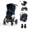 Cybex Kinderwagen Talos S Lux Silver Ocean Blue Navy Blue Met Cybex Autostoel Aton S2