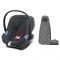 Cybex Autostoel Aton B I Size Steel Grey + Cybex Voetenzak Snøgga Mini