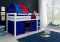 Halfhoogslaper Alex + Speeltent + Tunnel + Tasjes Blauw Rood