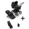 Bugaboo Kinderwagen 2 In 1 Fox Cub Compleet Black Midnight Black + Voetenzak + Cupholder