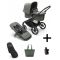 Bugaboo Kinderwagen 2 In 1 Fox 5 Compleet Black Forest Green + Verzorgingstas + Voetenzak + Cupholder 