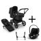 Bugaboo Donkey 5 Mono Kinderwagen 3 In 1 Black Midnight Black Met Cybex Cloud T Groep 0 Autostoel