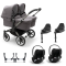 Bugaboo Donkey 5 Tweeling Kinderwagen 3 In 1 Graphite Grey Melange Met Twee Cybex Cloud T Groep 0 Autostoelen + Isofix Base