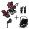 Bugaboo Kinderwagen 3 in 1 Fox 5 Renew Complete Black | Dark Cherry + Cybex Autostoel Groep 0 Cloud T I Size Sepia Black + Draaibare Base T Black + Autostoel adapters