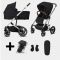 Cybex Kinderwagen 2 In 1 Balios S Lux Deep Black Frame Silver + Autostoel Adapters + Regenhoes + Voetenzak Cybex Kinderwagen 2 In 1 Balios S Lux Deep Black Frame Silver + Autostoel Adapters + Regenhoes + Voetenzak
