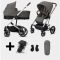 Cybex Kinderwagen 2 In 1 Balios S Lux Soho Grey Frame Silver + Autostoel Adapters + Regenhoes + Voetenzak