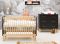 Bopita Babykamer 2 Delig Floris Mat Zwart Naturel Bopita Babykamer 2 Delig Floris Mat Zwart Naturel