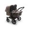 Bugaboo Tweeling Kinderwagen Donkey3 Black - Mineral Taupe Bugaboo Tweeling Kinderwagen Donkey3 Black - Mineral Taupe