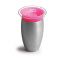 Munchkin Miracle 360° Oefenbeker Staal Roze 296ml Munchkin Miracle 360° Oefenbeker Staal Roze 296ml
