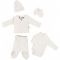 Petit Villain Babyset 5 Delig Prematuur Maat 44/50 Ecru Petit Villain Babyset 5 Delig Prematuur Maat 44/50 Ecru