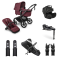 Bugaboo Kinderwagen Fox 5 Renew 3 in 1 Bundel Complete Black | Dark Cherry