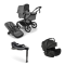Bugaboo Kinderwagen 3 in 1 Fox 5 Renew Complete Graphite | Moon Grey + Bugaboo Autostoel Otter by Nuna Groep 0 + Draaibare Isofix Base 360