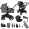 Bugaboo Donkey 6 Single Ultimate Newborn Bundle Black | Moon Grey