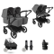 Bugaboo Donkey 6 Tweeling Essential Bundle Black | Moon Grey