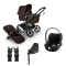 Bugaboo Kinderwagen 4 in 1 Fox 5 Renew Complete Black | Cocoa Brown + Cybex Autostoel Groep 0 Cloud T I Size Sepia Black + Base T + Autostoel adapters