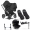Bugaboo Donkey 5 Duo Kinderwagen 3 In 1 Black Midnight Black + Isofix Base + Voetenzak