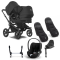 Bugaboo Donkey 5 Duo Kinderwagen 3 In 1 Black Midnight Black Met Cybex Cloud T Groep 0 Autostoel + Isofix Base + Voetenzak