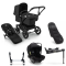 Bugaboo Donkey 5 Mono Kinderwagen 3 In 1 Black Midnight Black + Isofix Base + Voetenzak