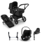 Bugaboo Donkey 5 Mono Kinderwagen 3 In 1 Black Midnight Black Met Cybex Cloud T Groep 0 Autostoel + Isofix Base