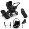 Bugaboo Donkey 5 Mono Kinderwagen 3 In 1 Black Midnight Black Met Cybex Cloud T Groep 0 Autostoel + Isofix Base + Voetenzak