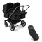 Bugaboo Donkey 5 Tweeling Kinderwagen 2 In 1 Graphite Midnight Black + Voetenzak