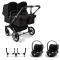 Bugaboo Donkey 5 Tweeling Kinderwagen 3 In 1 Graphite Midnight Black Met Twee Cybex Cloud T Groep 0 Autostoelen