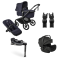 Bugaboo Kinderwagen 3 in 1 Fox 5 Renew Complete Black | Deep Indigo + Bugaboo Autostoel Otter by Nuna Groep 0 + Draaibare Isofix Base 360 + Autostoel adapters