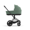 Cybex ePriam Kinderwagen 2 In 1 Matt Black Leaf Green Dark Green