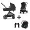 Cybex Kinderwagen 3 In 1 Cybex EOS Black Moon Black + Cybex Autostoel Aton B2 I-Size