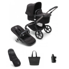Bugaboo Kinderwagen 2 In 1 Fox 5 Compleet Graphite Midnight Black + Verzorgingstas + Voetenzak + Cupholder