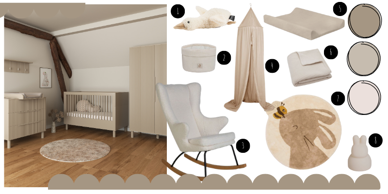 Beige babykamer
